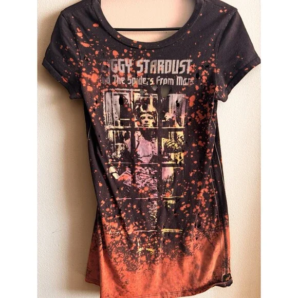 David Bowie T-Shirt Womens Small Dress Ziggy Stardust And The Spiders From Mars - Picture 2 of 3